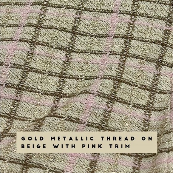 St. John Collection Plaid A-Line Skirt - worn once, perfect, metallic tweed - Picture 5 of 5